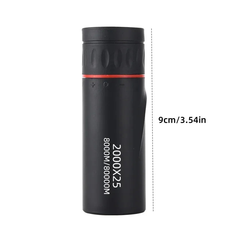 2026 2000X25 HD Monocular Telescope, Compact Portable for Travel, Hiking, Fishing, Camping, Stargazing, Concerts & Bird Watching